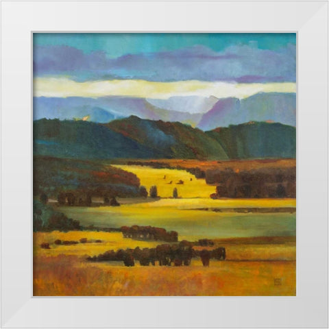 Mountain Light White Modern Wood Framed Art Print by DAgostino, Judith