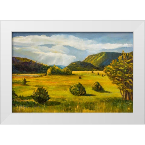 Falls Creek White Modern Wood Framed Art Print by DAgostino, Judith