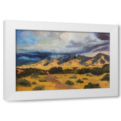 Desert Mountain Light White Modern Wood Framed Art Print by DAgostino, Judith