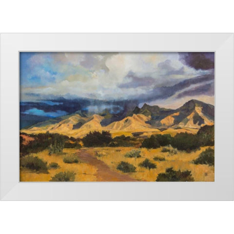 Desert Mountain Light White Modern Wood Framed Art Print by DAgostino, Judith