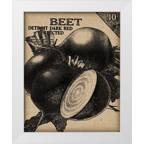 Vintage Seed Pack III White Modern Wood Framed Art Print by Vision Studio