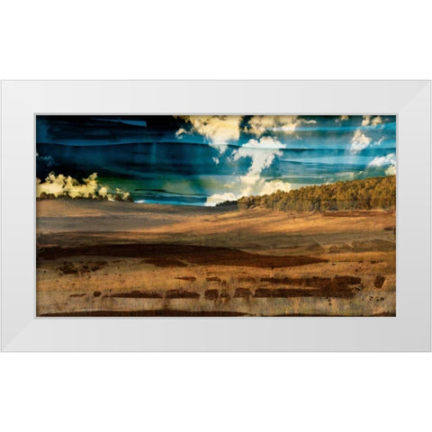 Big Sky Country White Modern Wood Framed Art Print by Jasper, Sisa
