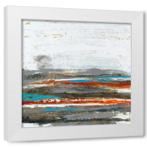 Postpone White Modern Wood Framed Art Print by Jasper, Sisa