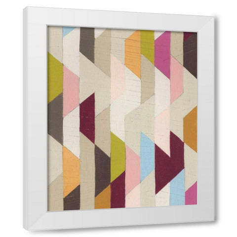Confetti III White Modern Wood Framed Art Print by Vess, June Erica