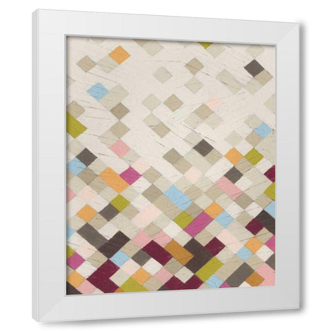 Confetti VII White Modern Wood Framed Art Print by Vess, June Erica