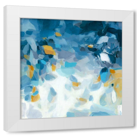 Blue Dreams White Modern Wood Framed Art Print by Long, Christina