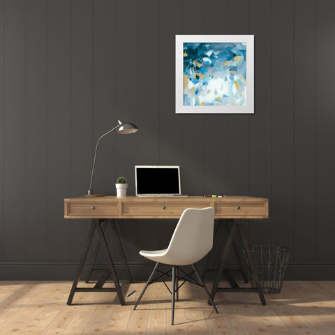 Summer Blues White Modern Wood Framed Art Print by Long, Christina