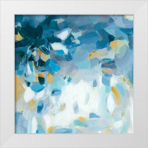 Summer Blues White Modern Wood Framed Art Print by Long, Christina