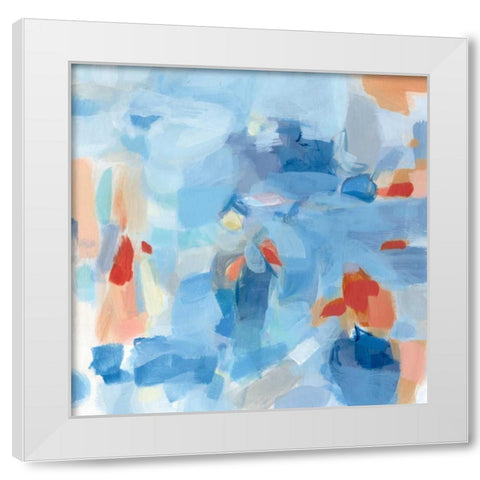 Saturday White Modern Wood Framed Art Print by Long, Christina