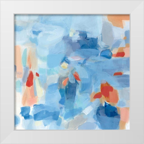 Saturday White Modern Wood Framed Art Print by Long, Christina