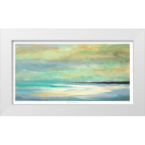 Shoreline III White Modern Wood Framed Art Print by Finch, Sheila