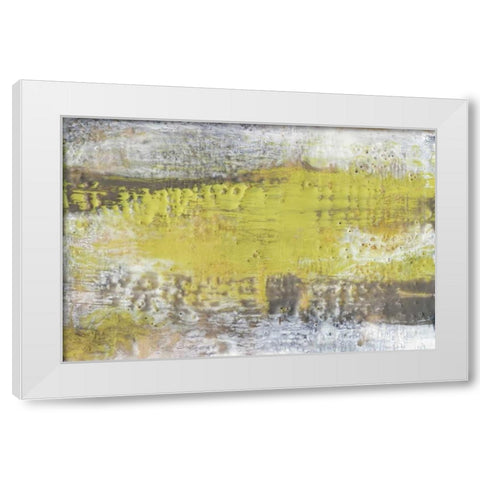 Yellow and Grey Serenity I White Modern Wood Framed Art Print by Goldberger, Jennifer