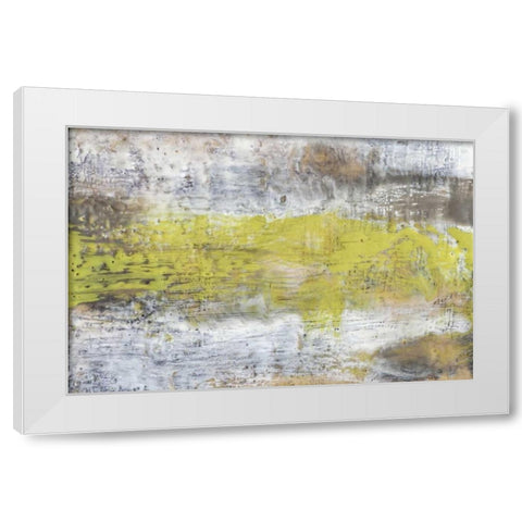 Yellow and Grey Serenity II White Modern Wood Framed Art Print by Goldberger, Jennifer