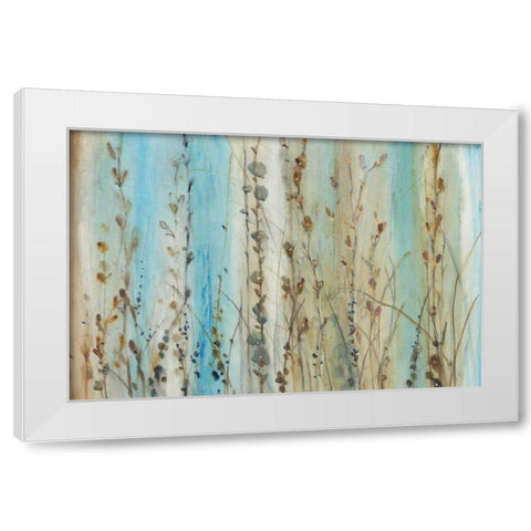 Ombre Floral I White Modern Wood Framed Art Print by OToole, Tim