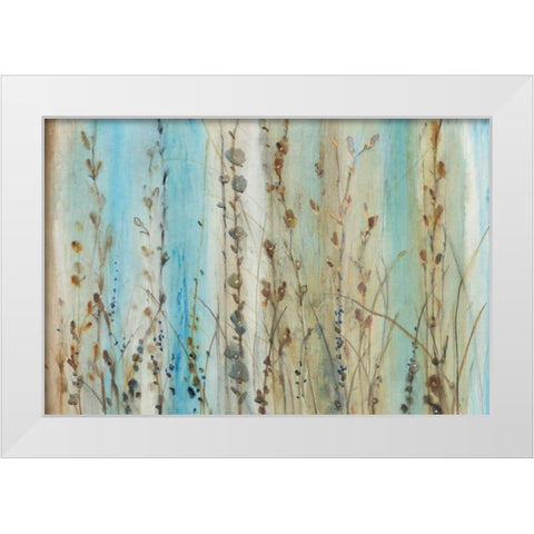 Ombre Floral I White Modern Wood Framed Art Print by OToole, Tim