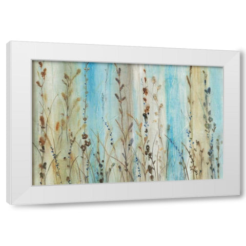 Ombre Floral II White Modern Wood Framed Art Print by OToole, Tim