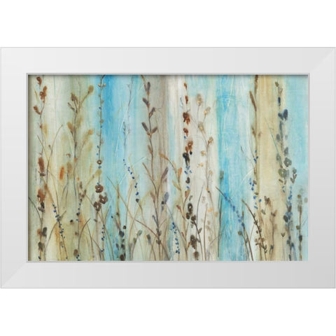 Ombre Floral II White Modern Wood Framed Art Print by OToole, Tim