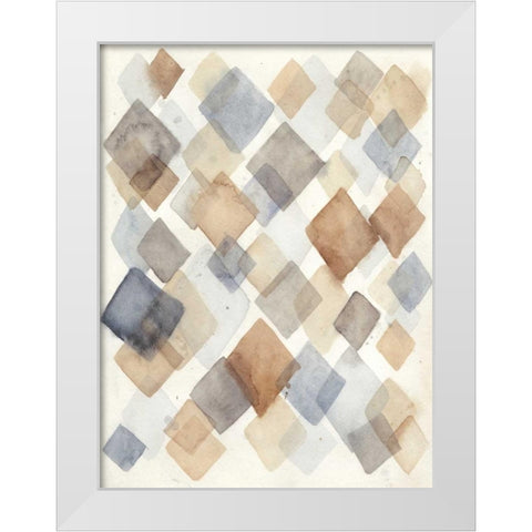 Parallel I White Modern Wood Framed Art Print by Meagher, Megan