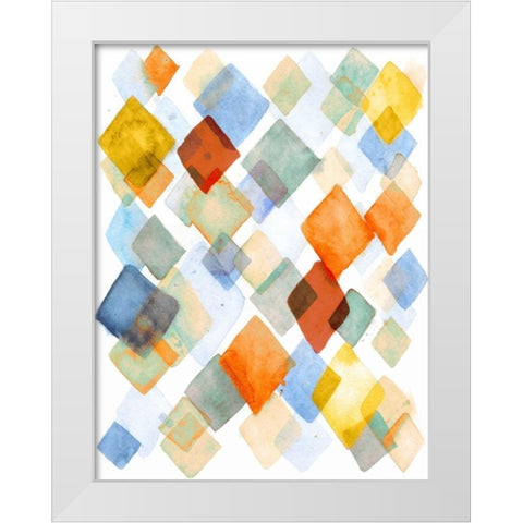 Parallel III White Modern Wood Framed Art Print by Meagher, Megan