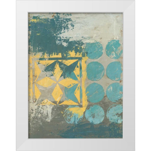 Dots and Stars I White Modern Wood Framed Art Print by Meagher, Megan