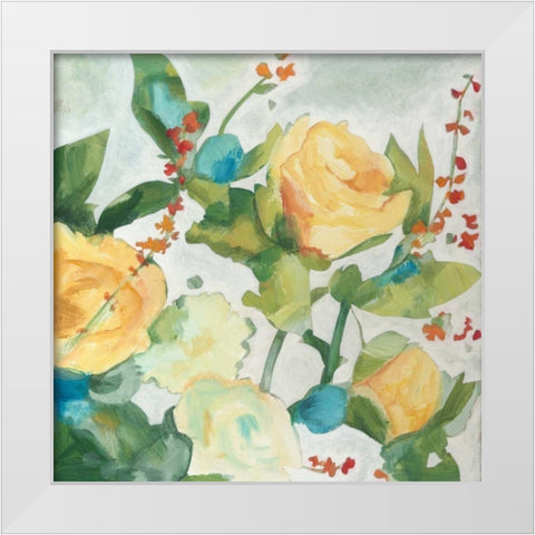 June Bouquet I White Modern Wood Framed Art Print by Meagher, Megan