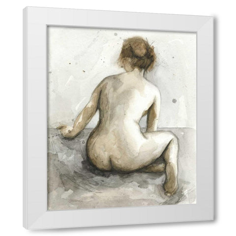 Figure in Watercolor I White Modern Wood Framed Art Print by Meagher, Megan