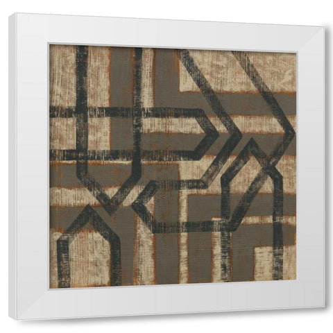 Directional II White Modern Wood Framed Art Print by Zarris, Chariklia