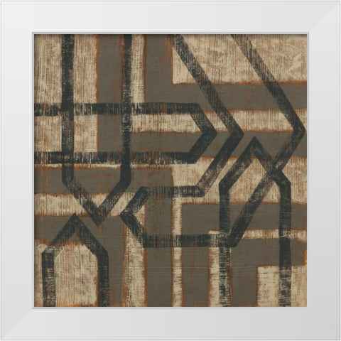 Directional II White Modern Wood Framed Art Print by Zarris, Chariklia