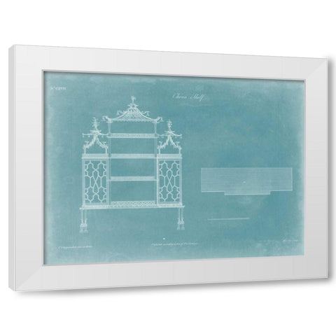 China Shelf White Modern Wood Framed Art Print by Chippendale, Thomas