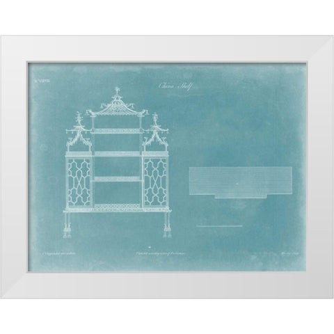 China Shelf White Modern Wood Framed Art Print by Chippendale, Thomas