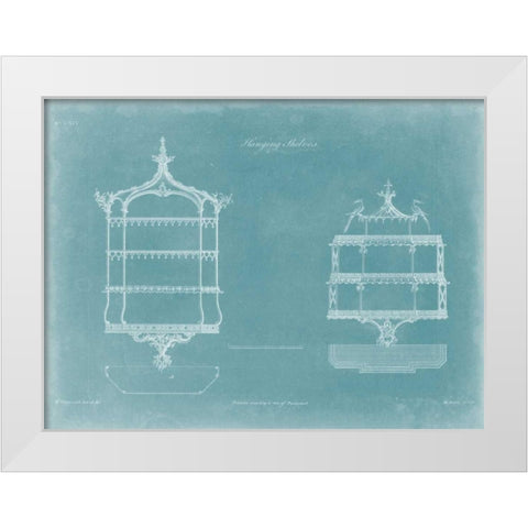Hanging Shelves II White Modern Wood Framed Art Print by Chippendale, Thomas
