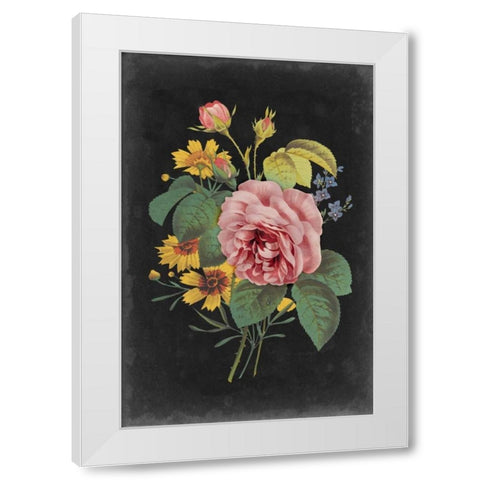 Rose Bouquet II White Modern Wood Framed Art Print by Vision Studio