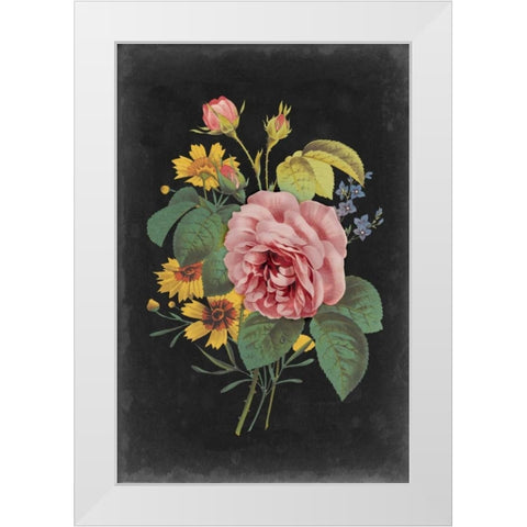 Rose Bouquet II White Modern Wood Framed Art Print by Vision Studio