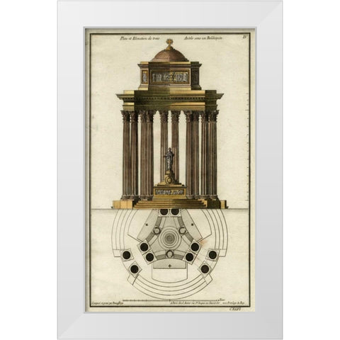 Deneufforge Architecture I White Modern Wood Framed Art Print by Deneufforge