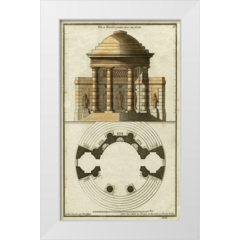 Deneufforge Architecture II White Modern Wood Framed Art Print by Deneufforge