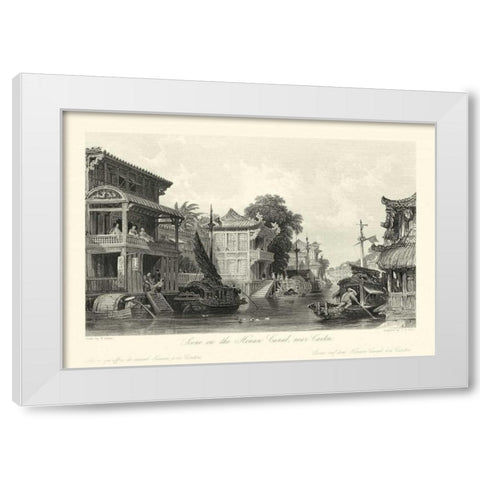 Scenes in China I White Modern Wood Framed Art Print by Allom, T.