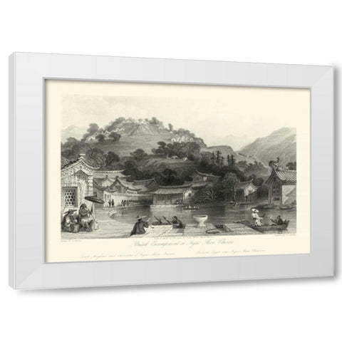 Scenes in China VI White Modern Wood Framed Art Print by Allom, T.