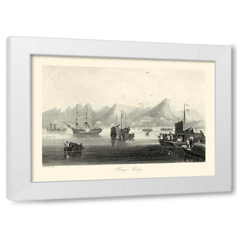 Scenes in China XII White Modern Wood Framed Art Print by Allom, T.
