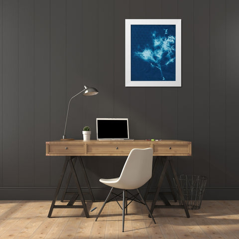 Cyanotype No.3 White Modern Wood Framed Art Print by Stramel, Renee W.
