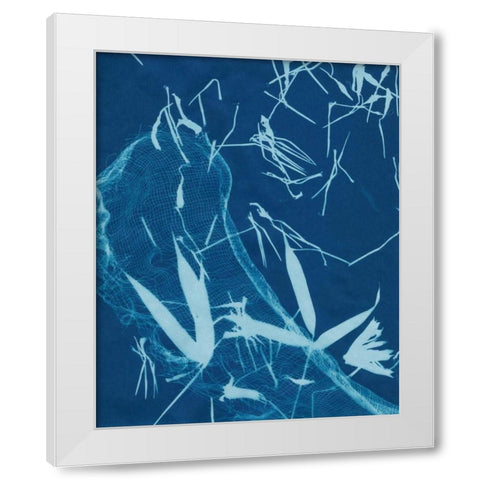 Cyanotype No.5 White Modern Wood Framed Art Print by Stramel, Renee W.