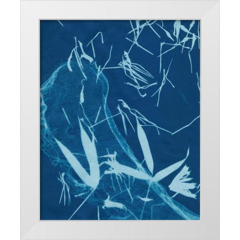 Cyanotype No.5 White Modern Wood Framed Art Print by Stramel, Renee W.