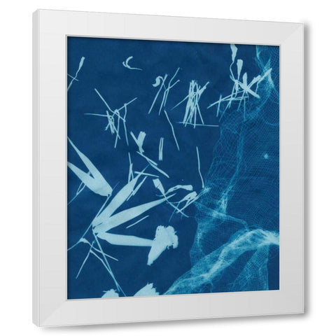 Cyanotype No.6 White Modern Wood Framed Art Print by Stramel, Renee W.