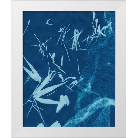 Cyanotype No.6 White Modern Wood Framed Art Print by Stramel, Renee W.