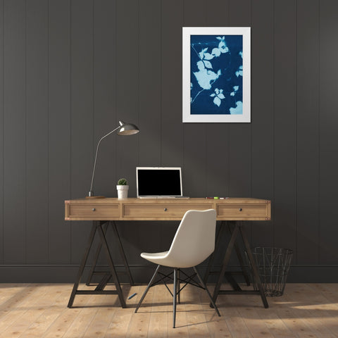 Cyanotype No.11 White Modern Wood Framed Art Print by Zarris, Chariklia