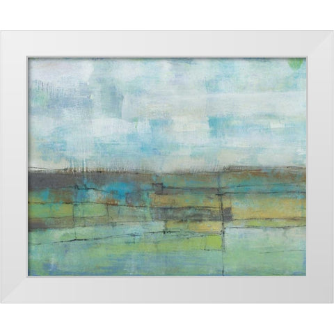 Tiered Farmland I White Modern Wood Framed Art Print by Goldberger, Jennifer