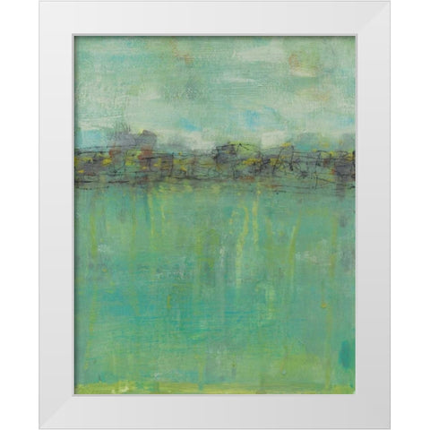 Horizon Line Abstraction I White Modern Wood Framed Art Print by Goldberger, Jennifer