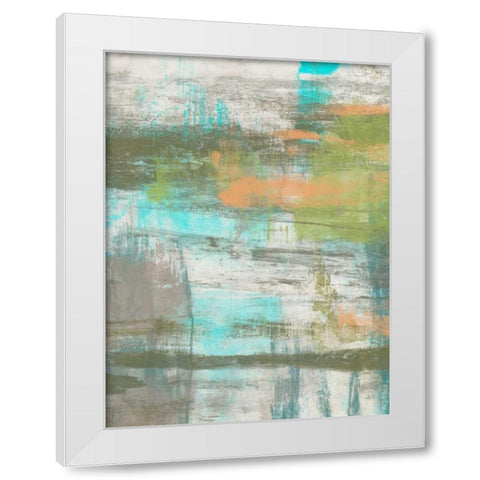 Color Strike I White Modern Wood Framed Art Print by Goldberger, Jennifer