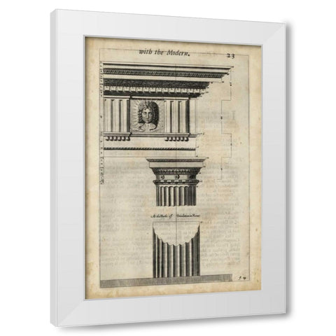 Ancient Architecture I White Modern Wood Framed Art Print by Evelyn, John