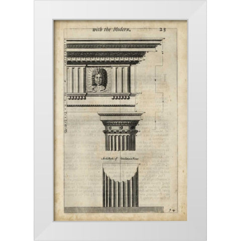 Ancient Architecture I White Modern Wood Framed Art Print by Evelyn, John