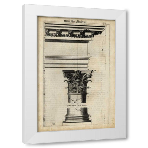 Ancient Architecture II White Modern Wood Framed Art Print by Evelyn, John